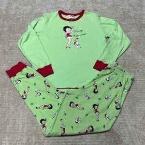 Y2K 2004 vintage Betty Boop character Christmas pajamas